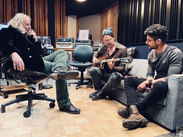 Krist with Peter Buck & Hector Tellez Jr.