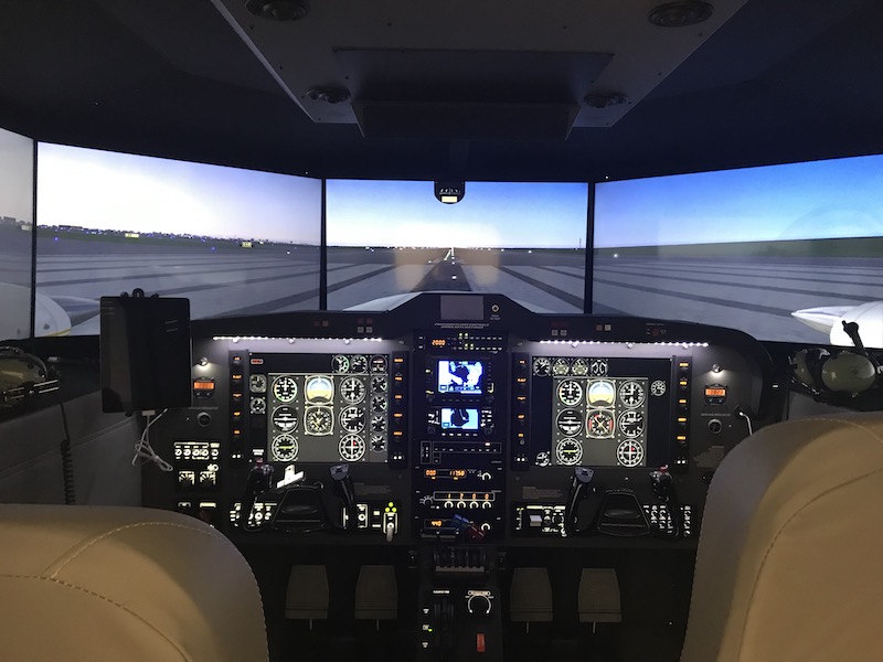 Cockpit simulator.
