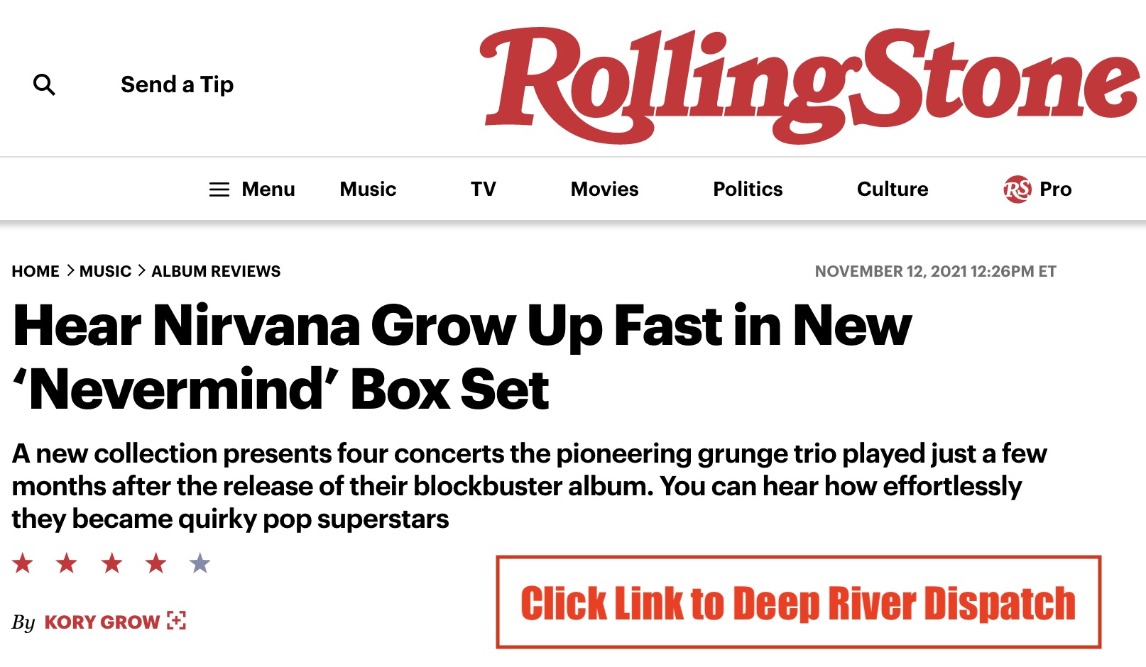 Rolling Stone Headline
