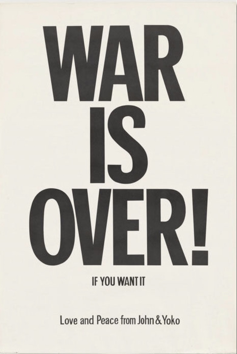 WAR IS OVER poster.