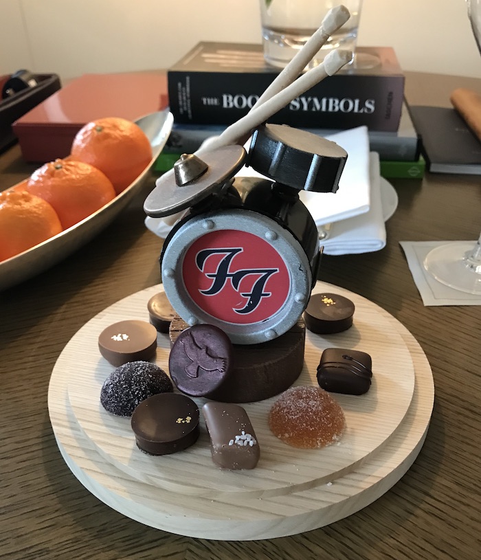 Foo Fighters chocolate drum set.