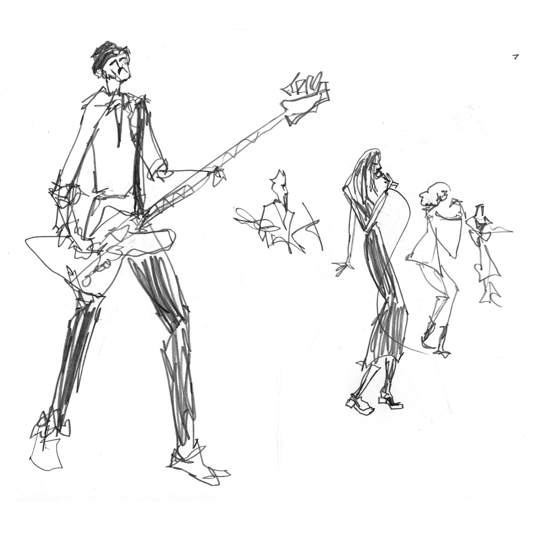 Sketch of Bona Fide Band