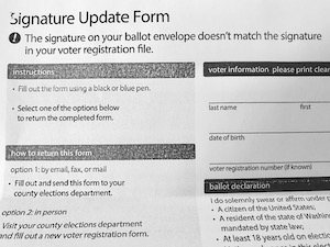 Ballot Signature