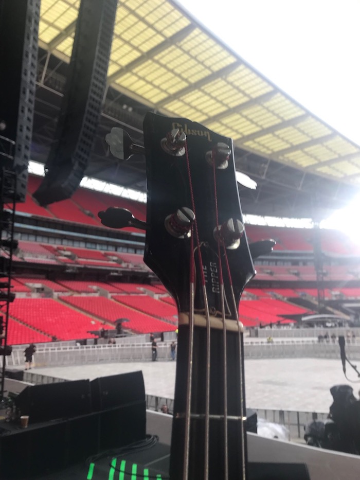 Bass head at Wembley Stadium.